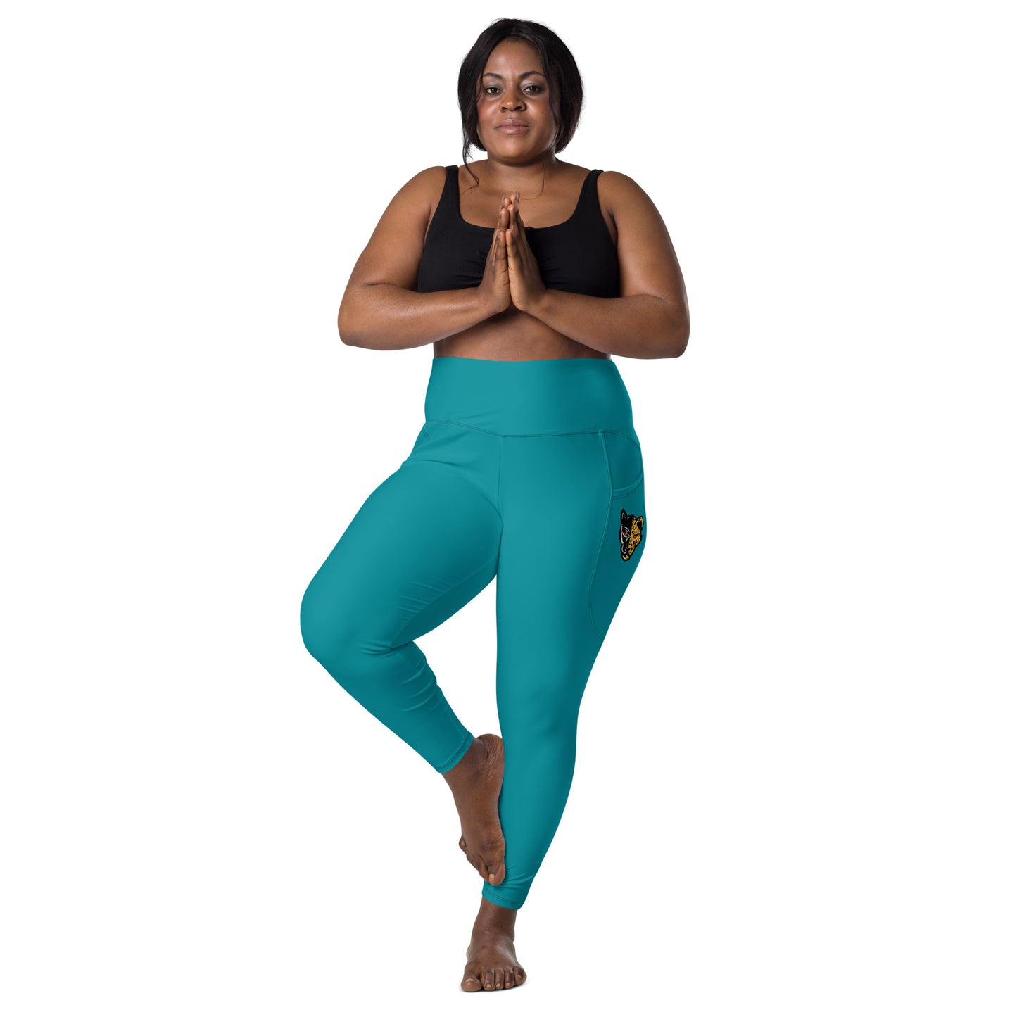 BIG CAT ENERY (AWAY COLOR WAVE) Leggings with pockets