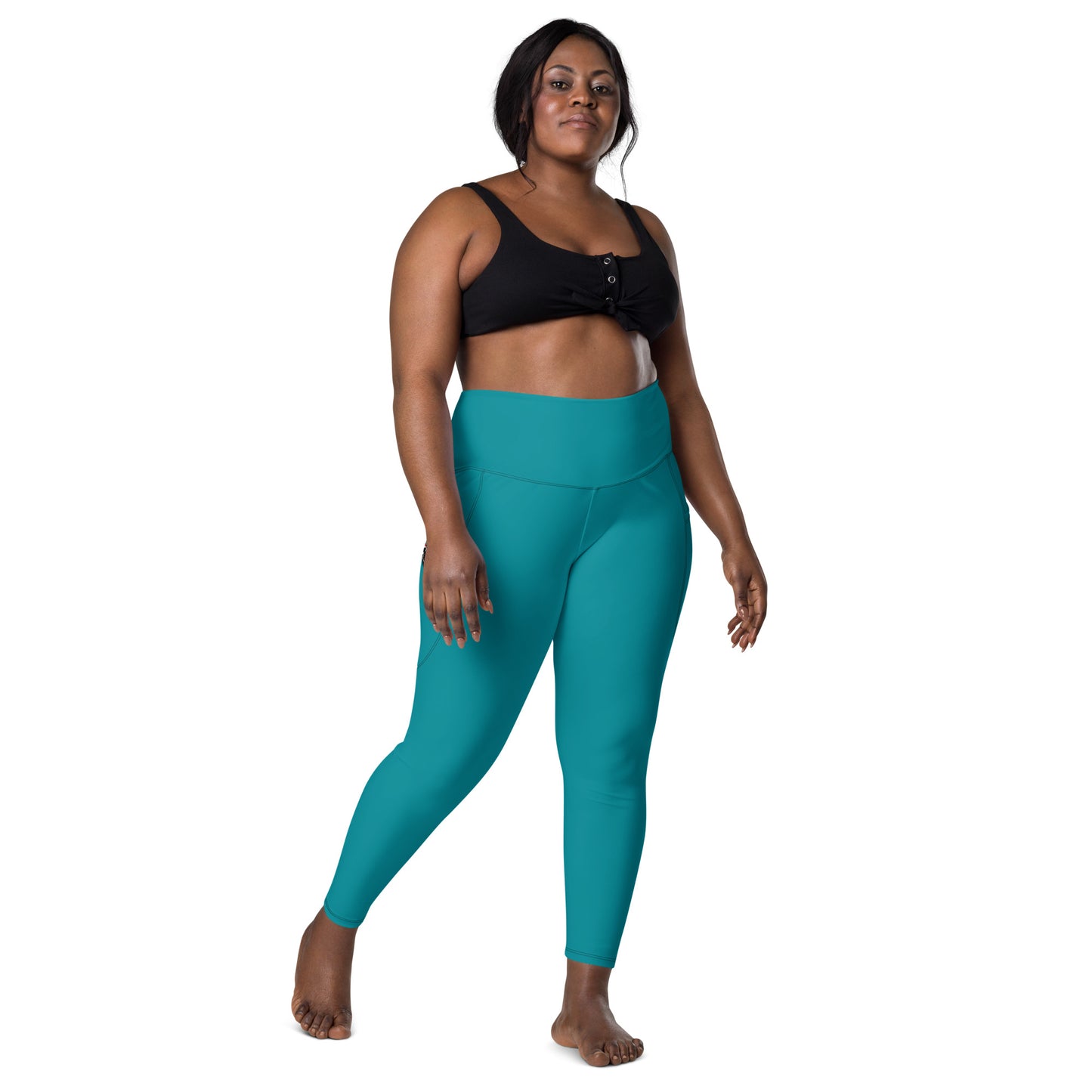 BIG CAT ENERY (AWAY COLOR WAVE) Leggings with pockets
