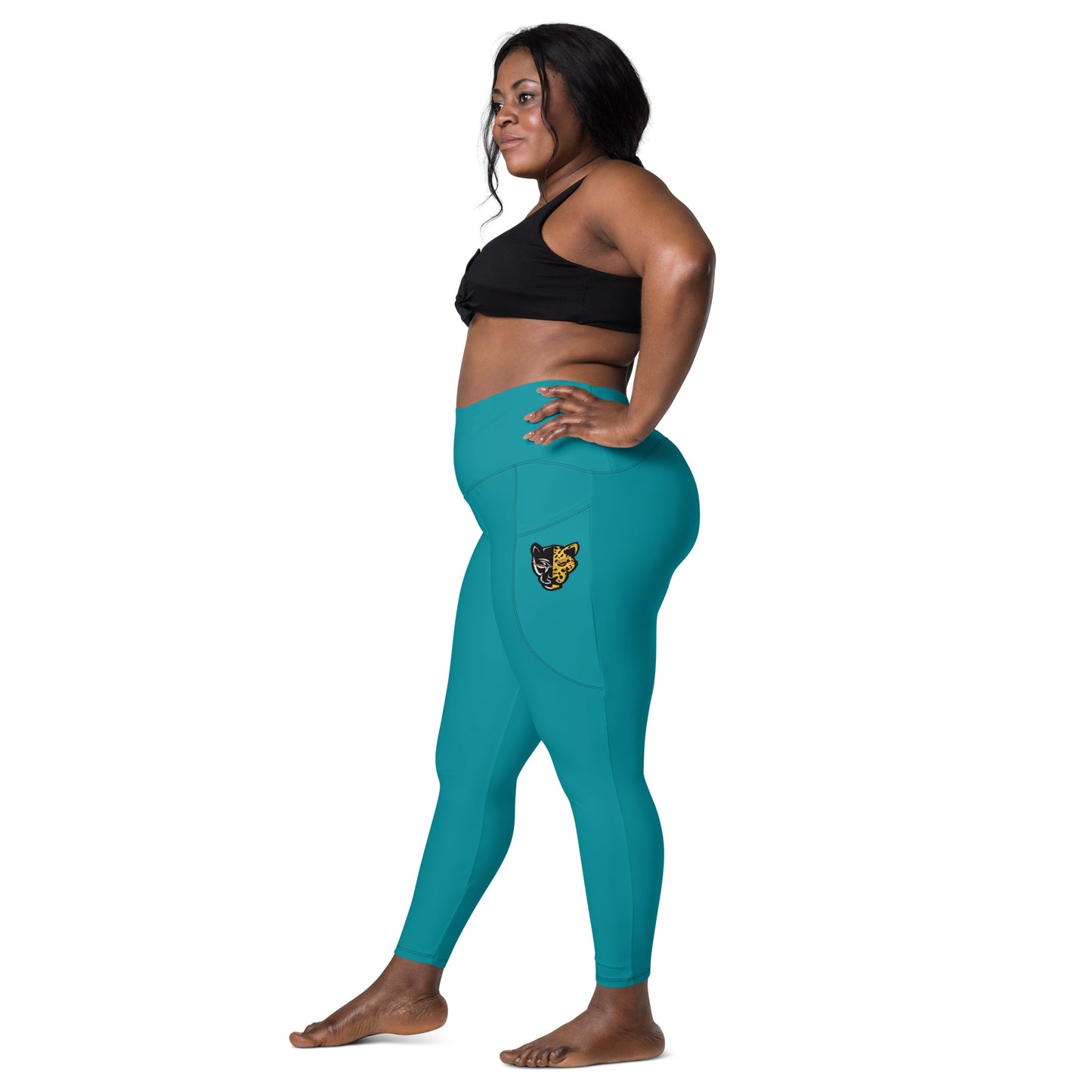 BIG CAT ENERY (AWAY COLOR WAVE) Leggings with pockets