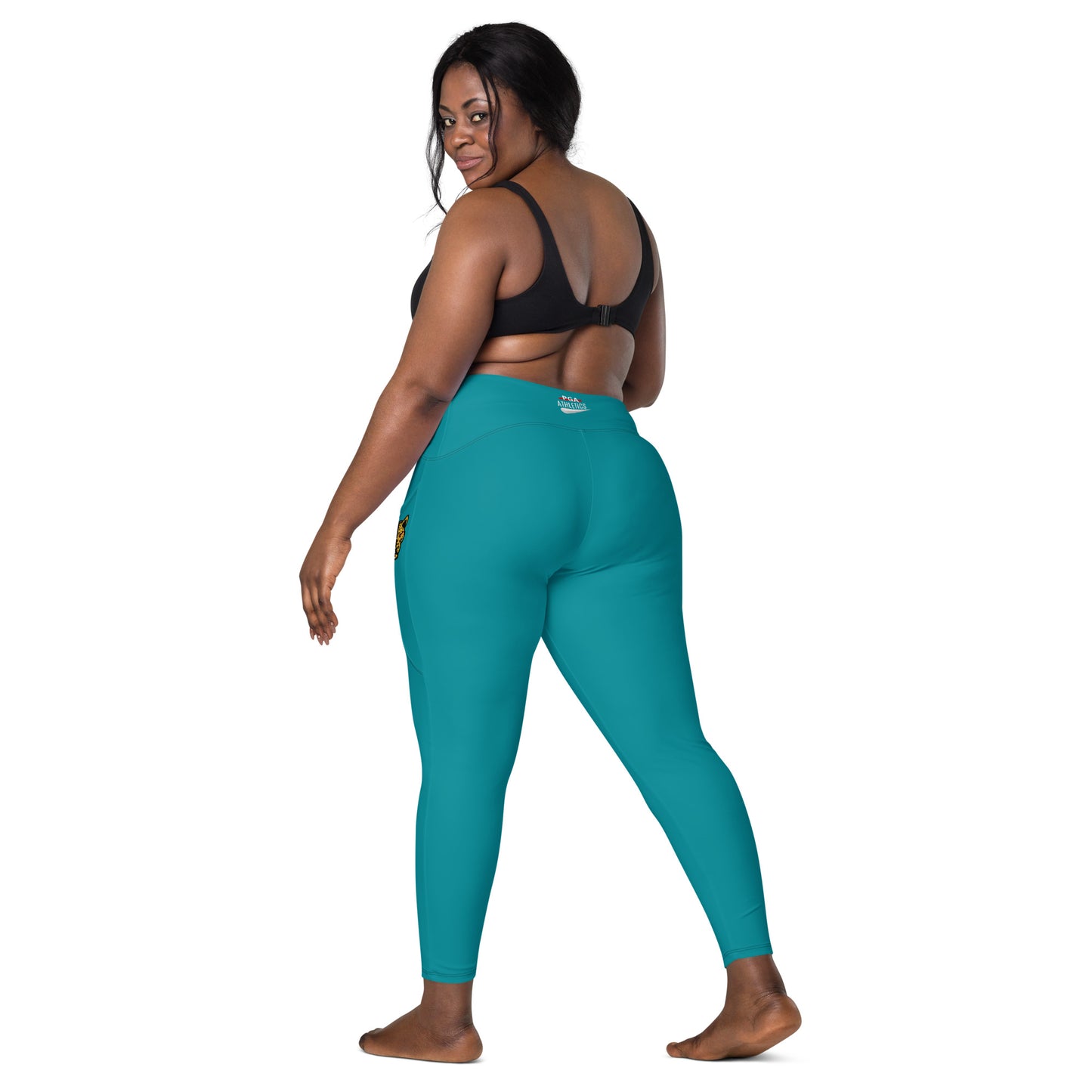 BIG CAT ENERY (AWAY COLOR WAVE) Leggings with pockets