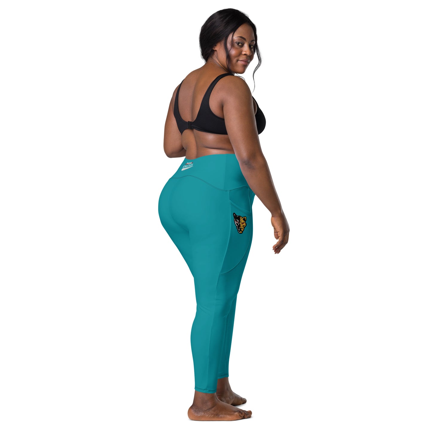 BIG CAT ENERY (AWAY COLOR WAVE) Leggings with pockets