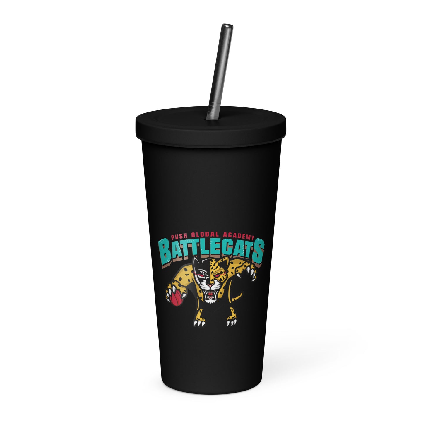 BATTLECATS TEAM Insulated tumbler with a straw
