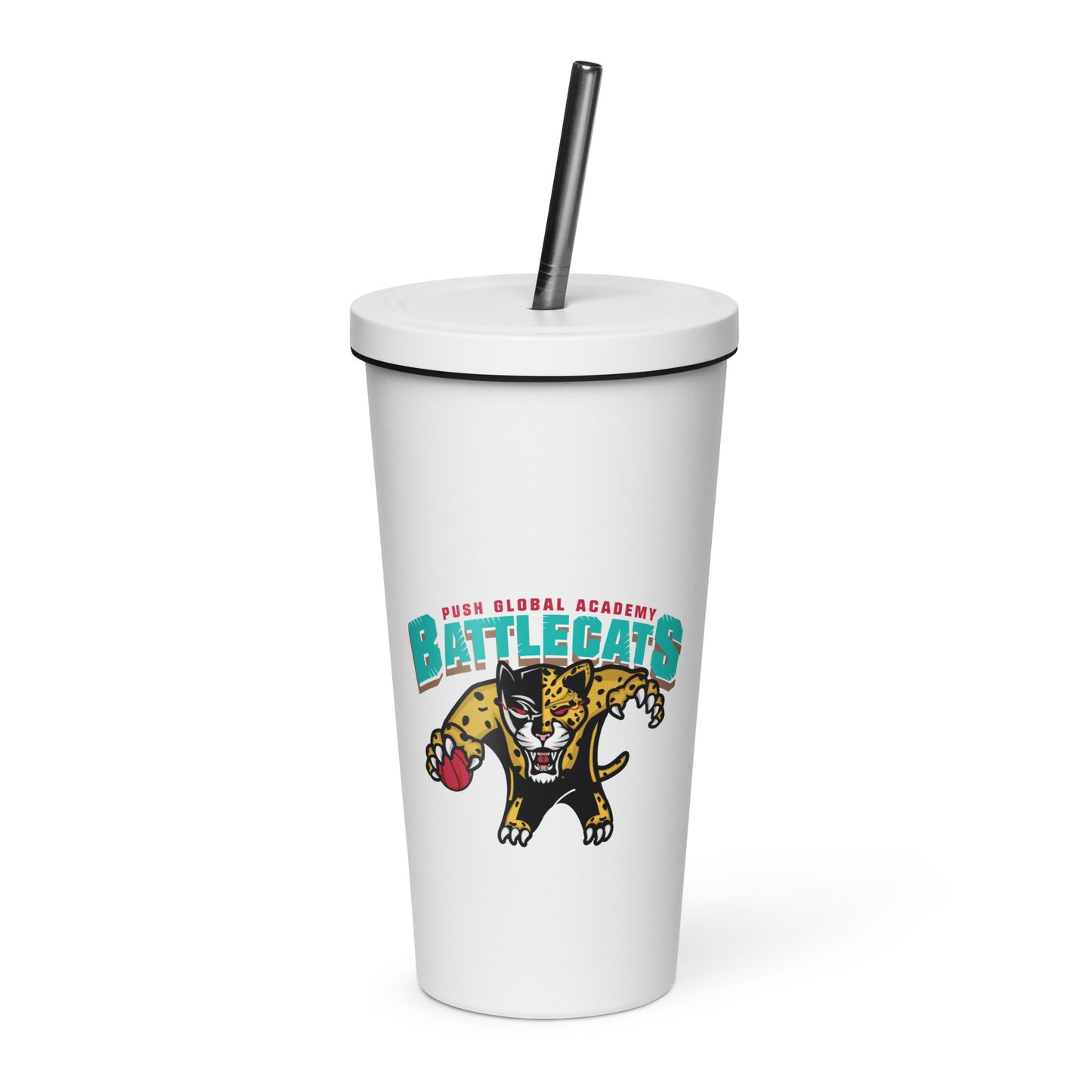 BATTLECATS TEAM Insulated tumbler with a straw