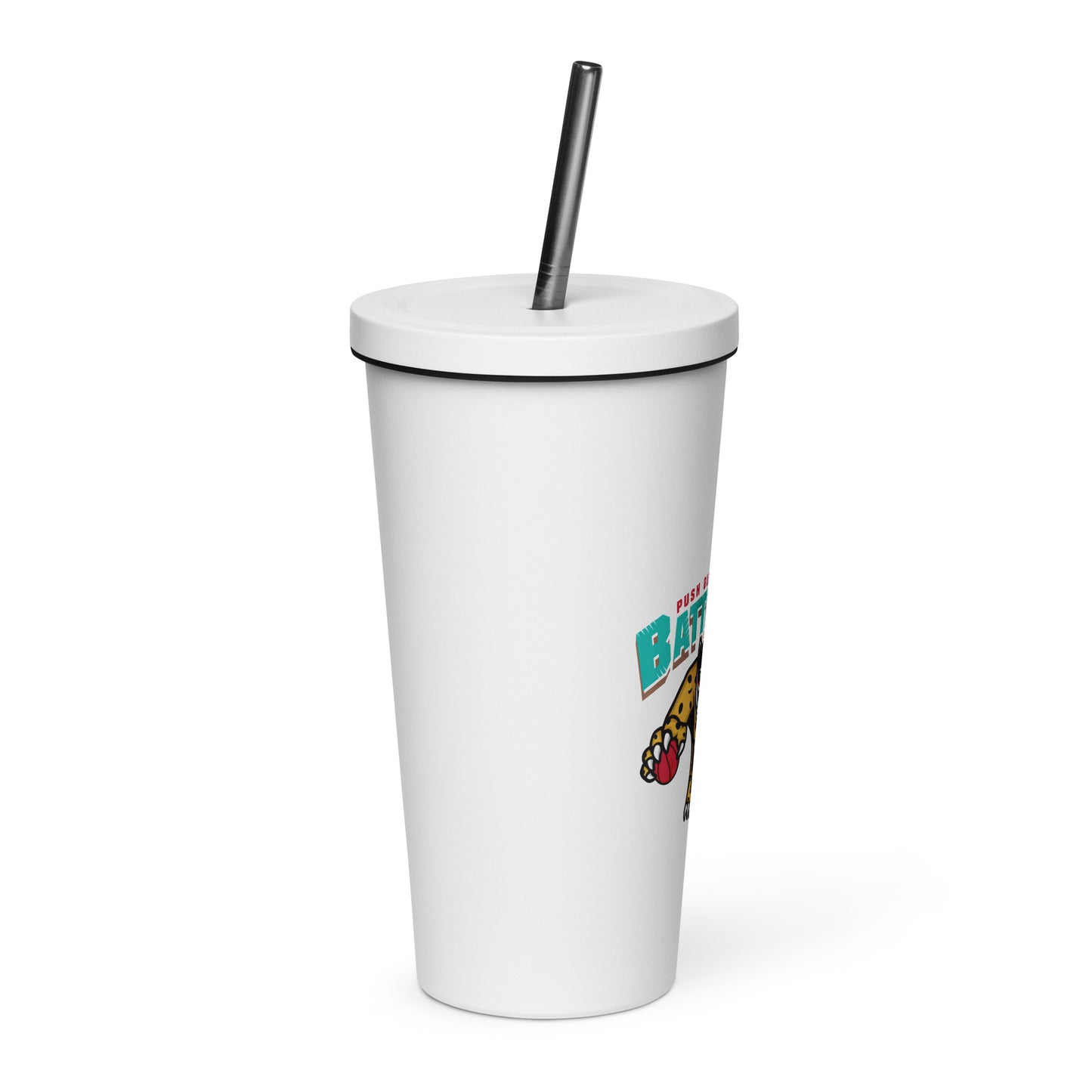 BATTLECATS TEAM Insulated tumbler with a straw
